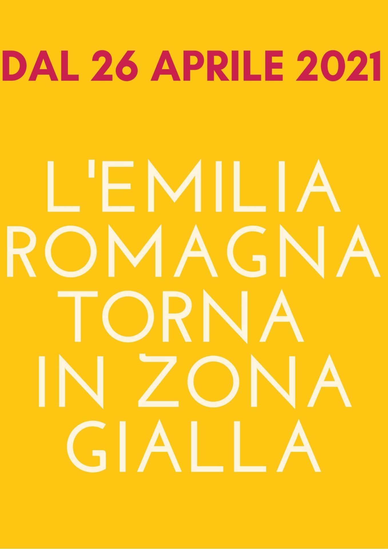 Al momento stai visualizzando Coronavirus, dal 26 aprile sarà in vigore il nuovo decreto. L’Emilia Romagna torna in zona gialla. Cosa cambia?