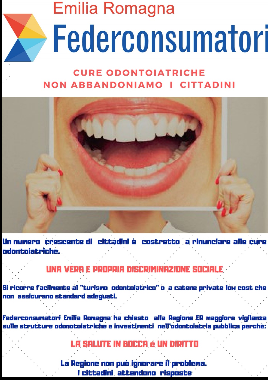 Al momento stai visualizzando Cure odontoiatriche, i cittadini non devono venire abbandonati