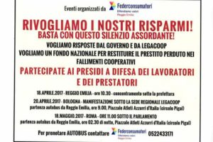 Soci prestatori coop fallite: a Montecitorio non solo per riavere i propri risparmi