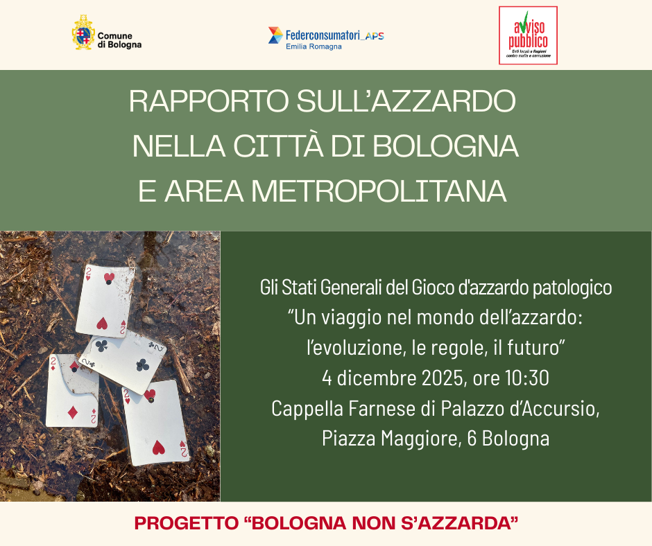 rapporto azzardo bologna Stati Generali Azzardo 4 dicembre 2025